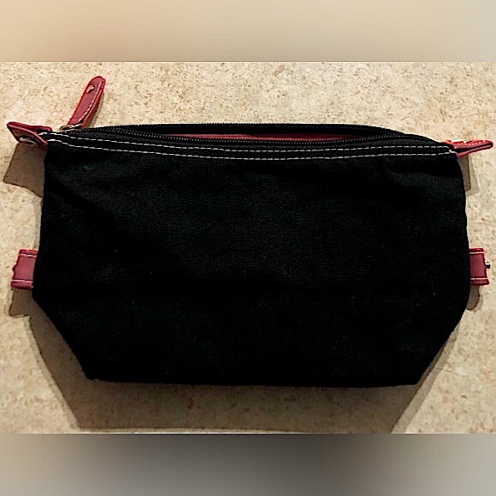🛍️DISNEY MICKEY MOUSE blk Toiletry/Cosmetic Bag w/red sequin size9x6 EX COND - Picture 5 of 5